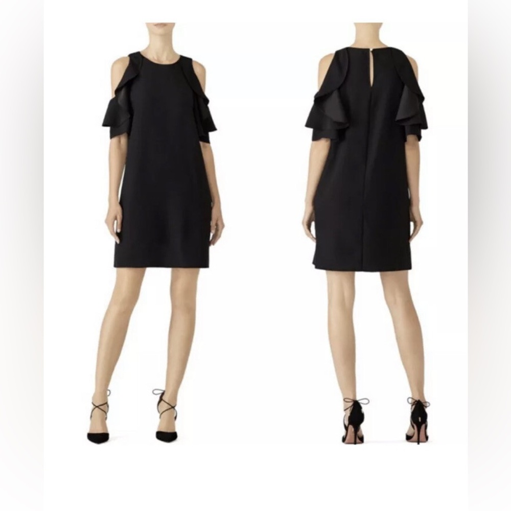 Kate Spade Black Ruffle Cold Shoulder Dress